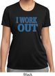 Ladies Fitness Shirt I Work Out Moisture Wicking Tee T-Shirt