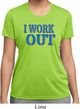 Ladies Fitness Shirt I Work Out Moisture Wicking Tee T-Shirt