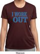 Ladies Fitness Shirt I Work Out Moisture Wicking Tee T-Shirt