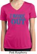Ladies Fitness Shirt I Work Out Moisture Wicking V-neck Tee T-Shirt
