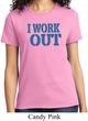 Ladies Fitness Shirt I Work Out Tee T-Shirt