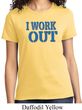 Ladies Fitness Shirt I Work Out Tee T-Shirt