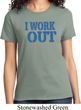 Ladies Fitness Shirt I Work Out Tee T-Shirt