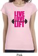Ladies Fitness Shirt Live Love Lift Longer Length Tee T-Shirt