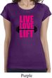 Ladies Fitness Shirt Live Love Lift Longer Length Tee T-Shirt