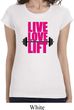 Ladies Fitness Shirt Live Love Lift Longer Length Tee T-Shirt