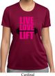 Ladies Fitness Shirt Live Love Lift Moisture Wicking Tee T-Shirt