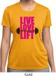 Ladies Fitness Shirt Live Love Lift Moisture Wicking Tee T-Shirt
