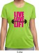 Ladies Fitness Shirt Live Love Lift Moisture Wicking Tee T-Shirt
