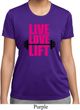 Ladies Fitness Shirt Live Love Lift Moisture Wicking Tee T-Shirt