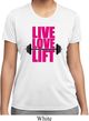 Ladies Fitness Shirt Live Love Lift Moisture Wicking Tee T-Shirt