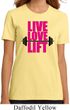 Ladies Fitness Shirt Live Love Lift Organic Tee T-Shirt