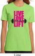 Ladies Fitness Shirt Live Love Lift Organic Tee T-Shirt