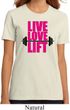 Ladies Fitness Shirt Live Love Lift Organic Tee T-Shirt