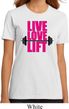 Ladies Fitness Shirt Live Love Lift Organic Tee T-Shirt
