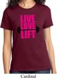 Ladies Fitness Shirt Live Love Lift Tee T-Shirt