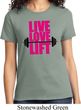 Ladies Fitness Shirt Live Love Lift Tee T-Shirt