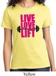 Ladies Fitness Shirt Live Love Lift Tee T-Shirt