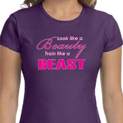 Ladies Fitness Shirt Look Like a Beauty Crewneck Tee T-Shirt Ladies Fitness Shirt Look Like a Beauty Crewneck Tee T-Shirt