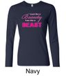 Ladies Fitness Shirt Look Like a Beauty Long Sleeve Tee T-Shirt
