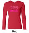 Ladies Fitness Shirt Look Like a Beauty Long Sleeve Tee T-Shirt