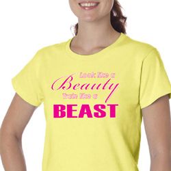 Ladies Fitness Shirt Look Like a Beauty Organic Tee T-Shirt Ladies Fitness Shirt Look Like a Beauty Organic Tee T-Shirt
