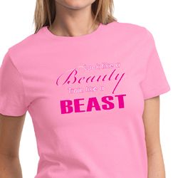 Ladies Fitness Shirt Look Like a Beauty Train Like a Beast Tee T-Shirt Ladies Fitness Shirt Look Like a Beauty Train Like a Beast Tee T-Shirt