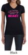 Ladies Fitness Shirt Look Like a Beauty V-neck Tee T-Shirt