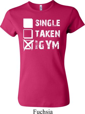 Ladies Fitness Shirt Single Taken At The Gym Crewneck Tee T-Shirt