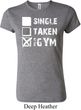 Ladies Fitness Shirt Single Taken At The Gym Crewneck Tee T-Shirt