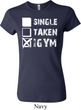 Ladies Fitness Shirt Single Taken At The Gym Crewneck Tee T-Shirt