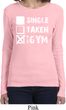 Ladies Fitness Shirt Single Taken At The Gym Long Sleeve Tee T-Shirt