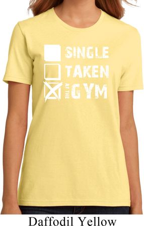 Ladies Fitness Shirt Single Taken At The Gym Organic Tee T-Shirt