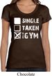 Ladies Fitness Shirt Single Taken At The Gym Scoop Neck Tee T-Shirt