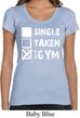 Ladies Fitness Shirt Single Taken At The Gym Scoop Neck Tee T-Shirt