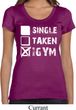 Ladies Fitness Shirt Single Taken At The Gym Scoop Neck Tee T-Shirt