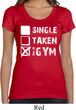 Ladies Fitness Shirt Single Taken At The Gym Scoop Neck Tee T-Shirt