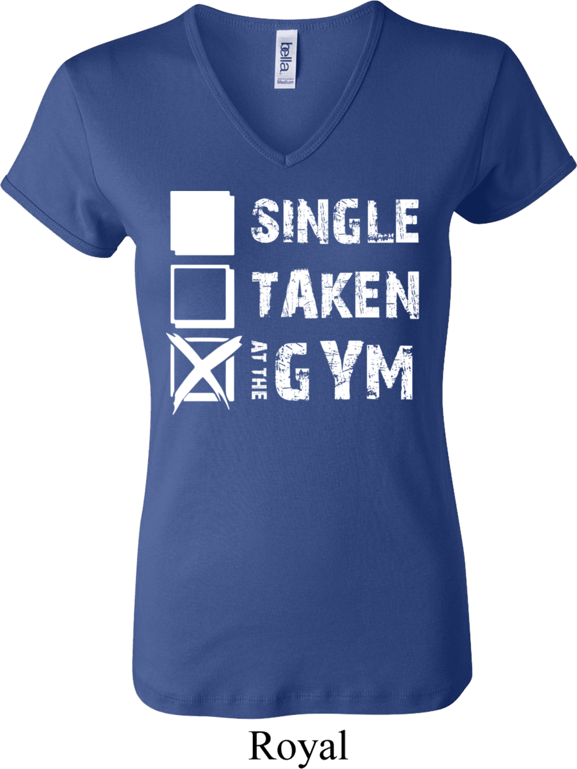 Ladies Fitness Shirt Single Taken At The Gym Vneck Tee TShirt