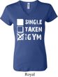 Ladies Fitness Shirt Single Taken At The Gym V-neck Tee T-Shirt