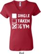 Ladies Fitness Shirt Single Taken At The Gym V-neck Tee T-Shirt