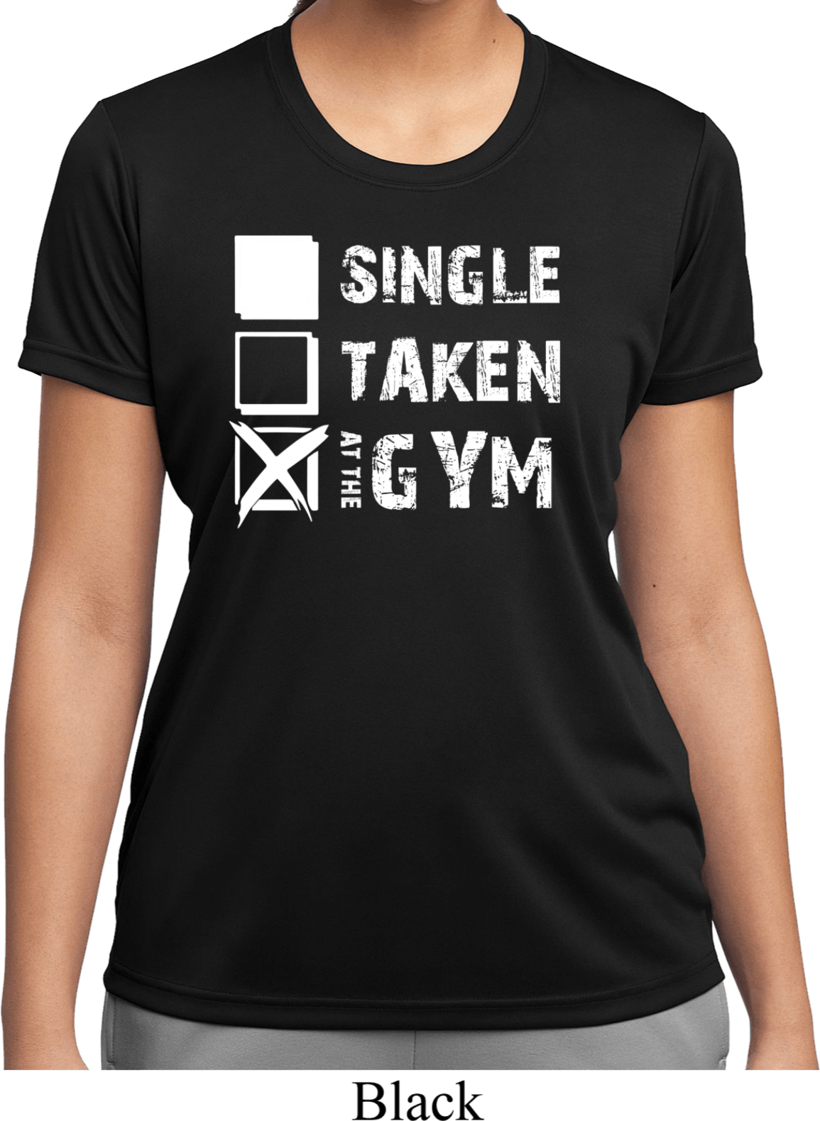 Ladies Fitness Shirt Single Taken Gym Moisture Wicking Tee TShirt