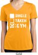 Ladies Fitness Shirt Single Taken Gym Moisture Wicking V-neck Tee