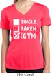 Ladies Fitness Shirt Single Taken Gym Moisture Wicking V-neck Tee