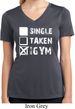 Ladies Fitness Shirt Single Taken Gym Moisture Wicking V-neck Tee