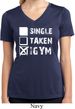 Ladies Fitness Shirt Single Taken Gym Moisture Wicking V-neck Tee