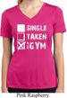 Ladies Fitness Shirt Single Taken Gym Moisture Wicking V-neck Tee