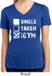 Ladies Fitness Shirt Single Taken Gym Moisture Wicking V-neck Tee