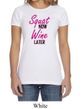 Ladies Fitness Shirt Squat Now Wine Later Crewneck Tee T-Shirt