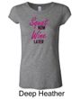 Ladies Fitness Shirt Squat Now Wine Later Longer Length Tee T-Shirt