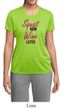 Ladies Fitness Shirt Squat Now Wine Later Moisture Wicking Tee T-Shirt
